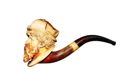ANTIQUE MEERSCHAUM PIPE CAVALIER HEAD