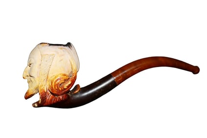 ANTIQUE MEERSCHAUM PIPE DEVIL HEAD