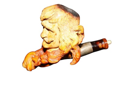 ANTIQUE MEERSCHAUM PIPE CAVALIER HEAD