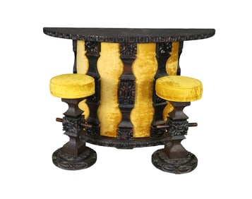 VINTAGE WITCO BAR & 2 STOOLS