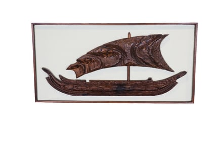 VINTAGE WITCO SHIP CARVING