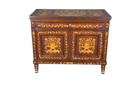 DUTCH MARQUETRY 3 DRAWER INLAID CABINET