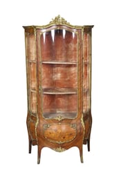 LOUIS XV STYLE FRENCH BRONZE MOUNTED VITRINE