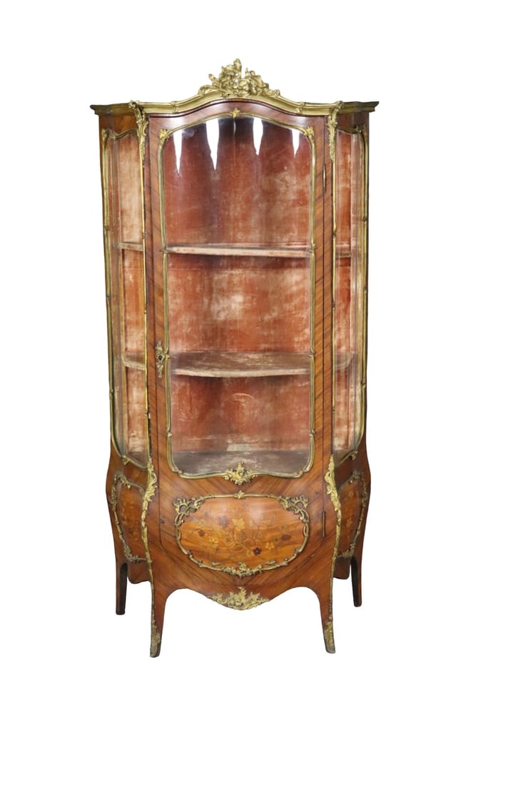 LOUIS XV STYLE FRENCH BRONZE MOUNTED VITRINE (1 of 12)