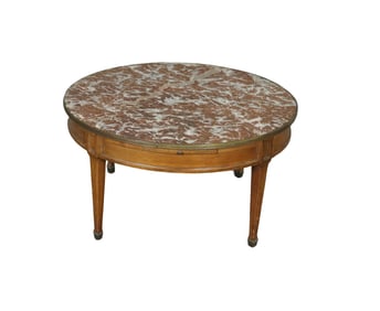 MARBLE TOP LOUIS XIV STYLE COFFEE TABLE