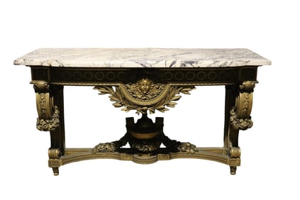 FRENCH MARBLE TOP CONSOLE