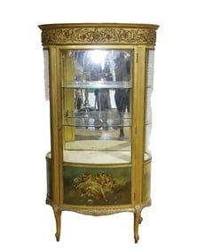 FRENCH GILT CARVED CURIO CABINET