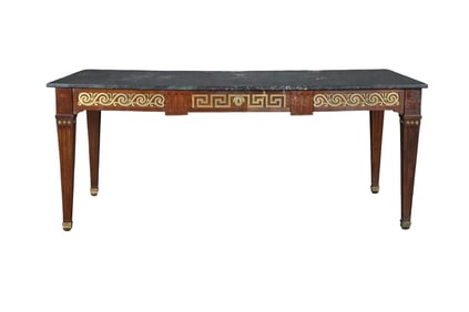 EARLY 20TH C LOUIS XVI STYLE BRONZE MOUNTED DESK