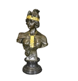 SIGNED E. VILLANIS BRONZE TITLED ZORA