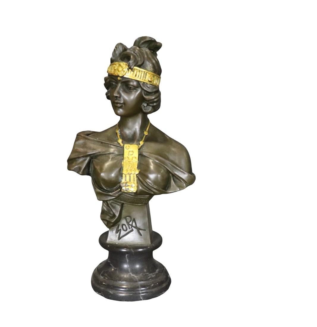 SIGNED E. VILLANIS BRONZE TITLED ZORA (1 of 8)