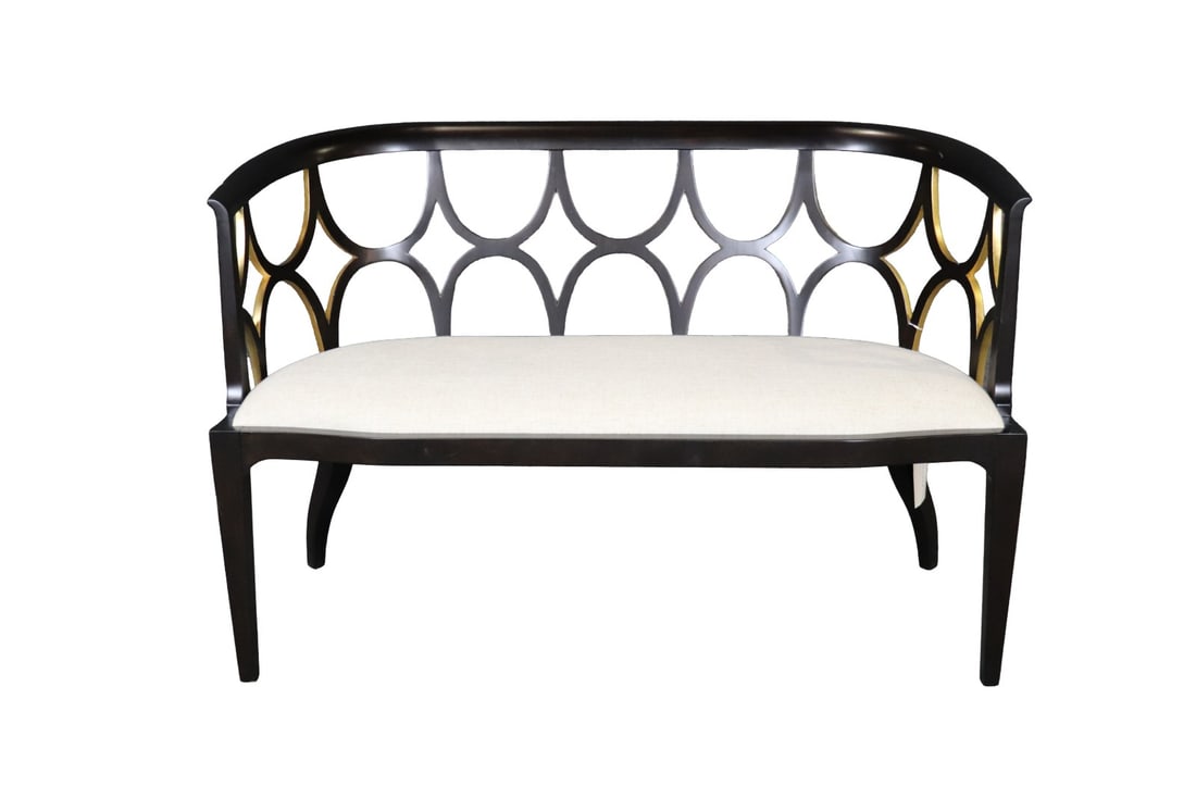 THEODORE ALEXANDER EBONIZED SETTEE (1 of 9)