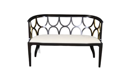 THEODORE ALEXANDER EBONIZED SETTEE
