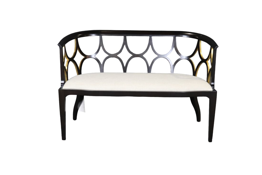 THEODORE ALEXANDER EBONIZED SETTEE (1 of 9)
