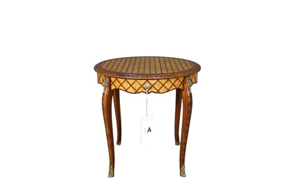 THEODORE ALEXANDER INLAID ROUND TABLE
