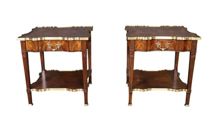 PAIR THEODORE ALEXANDER IN THE GRAND MANNER SIDE TABLES