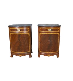 PAIR SCARBOROUGH HOUSE INLAID NIGHT STANDS
