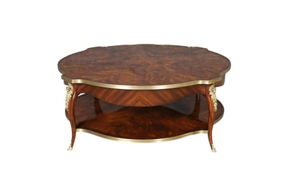 THEODORE ALEXANDER MAHOGANY 2 TIER COFFEE TABLE