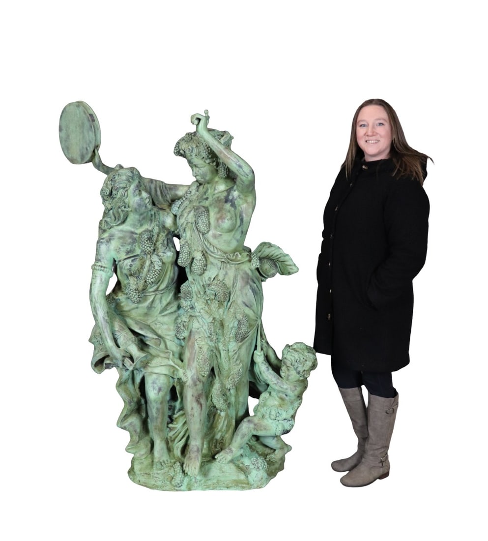 BRONZE BACCHANAL SCULPTURE AFTER CLODION (1 of 16)