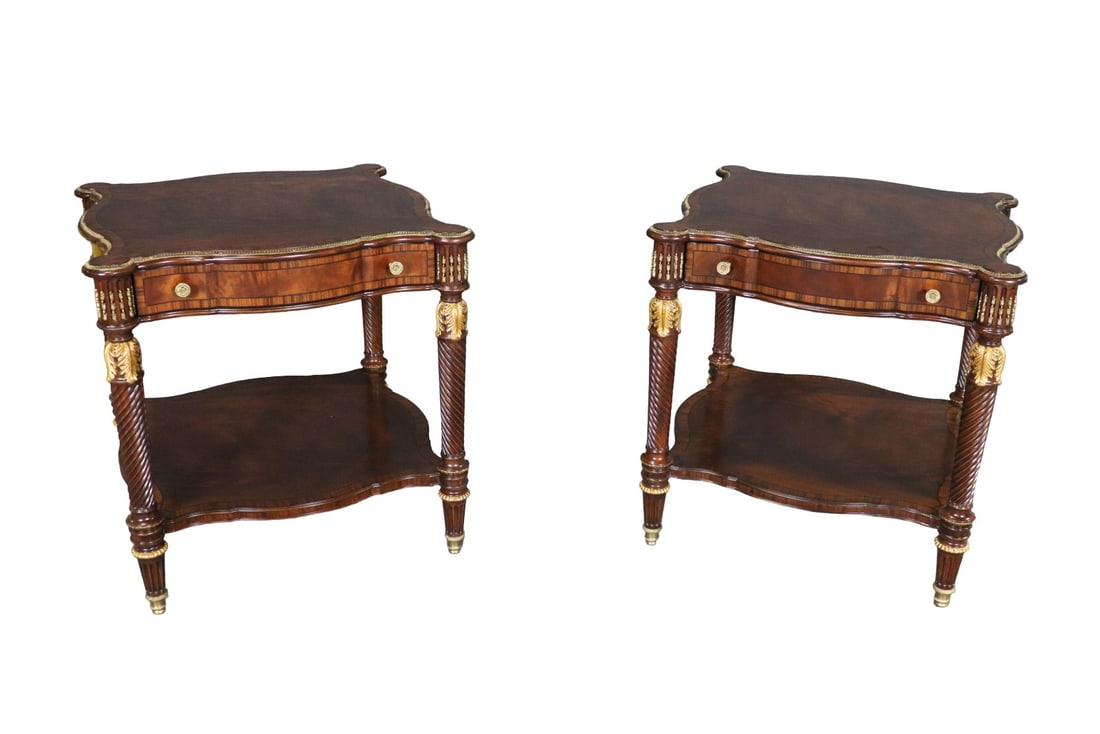 PAIR THEODORE ALEXANDER  ALTHORP MAHOGANY END TABLES (1 of 14)