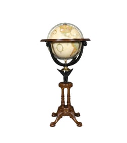 MAITLAND SMITH EAGLE WORLD GLOBE WITH DETAILED STAND