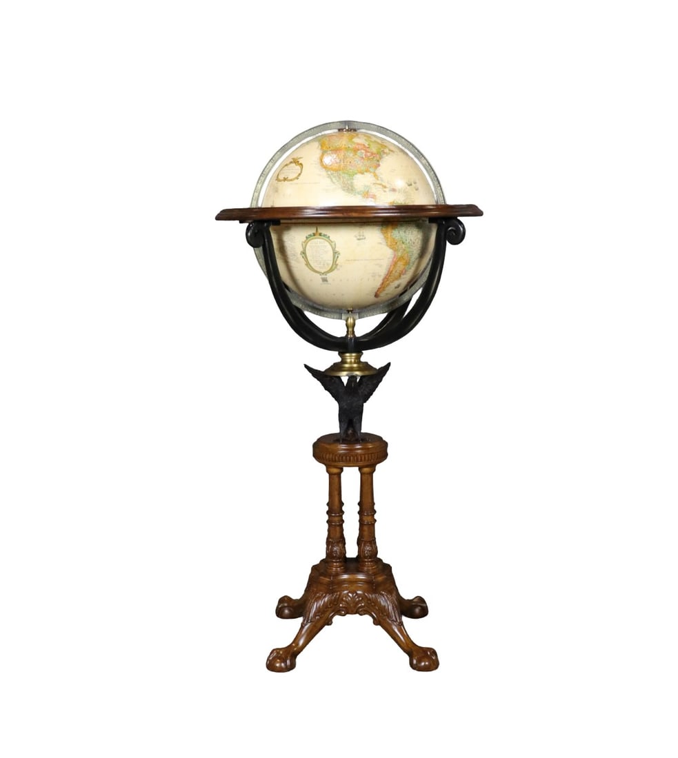 MAITLAND SMITH EAGLE WORLD GLOBE WITH DETAILED STAND (1 of 12)