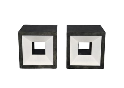 PAIR MID CENTURY MODERN MANTRA CUBE TABLES