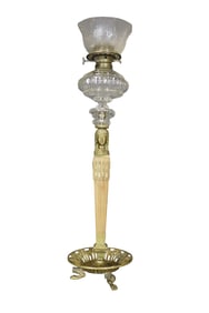 EMPIRE CRYSTAL FIGURAL OIL LAMP
