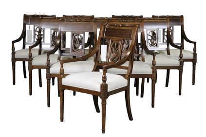 10 THEODORE ALEXANDER THE IVEN DINING ARMCHAIRS