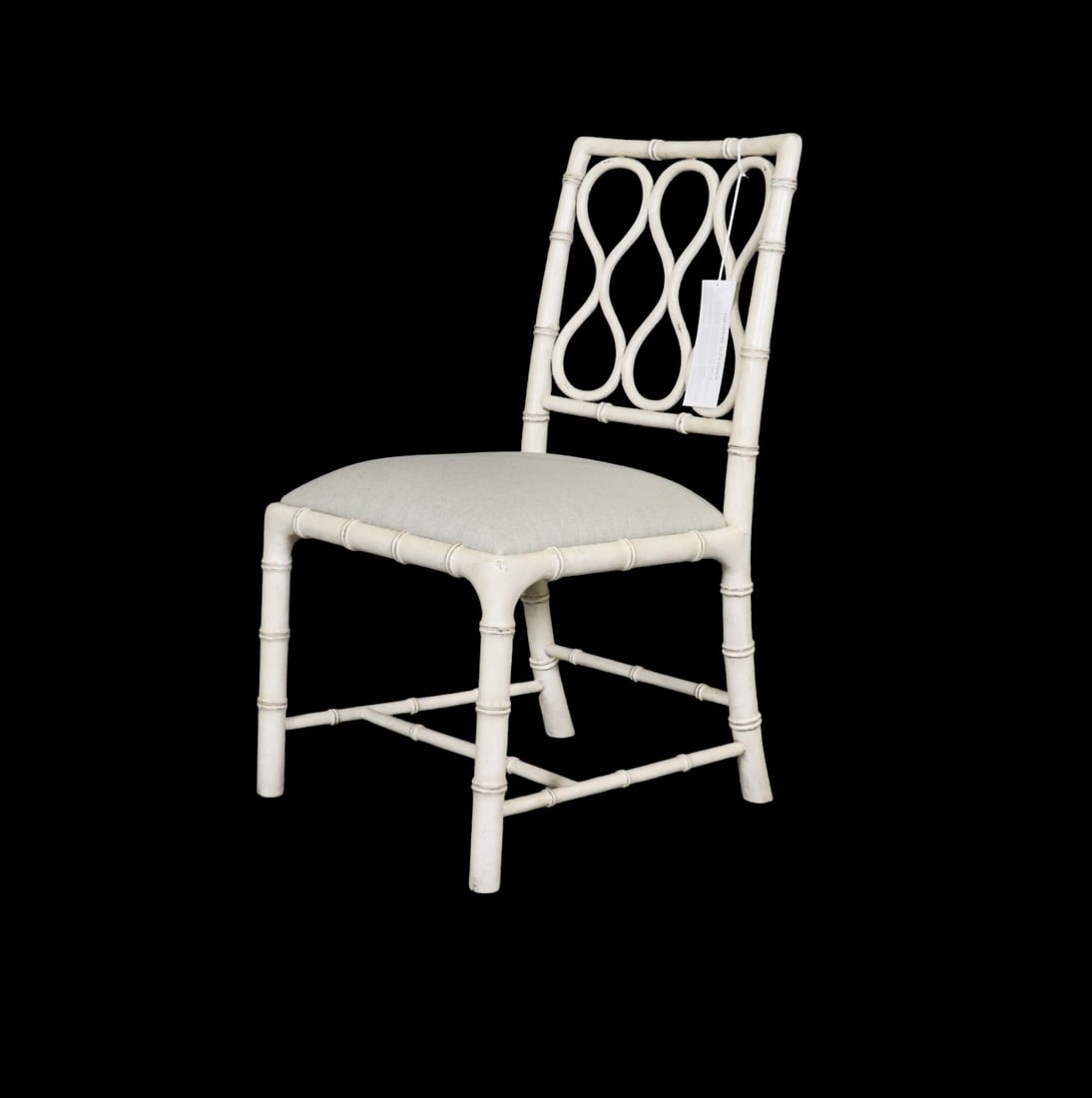 THEODORE ALEXANDER CLAYDON FAUX BAMBOO SIDE CHAIR (1 of 7)