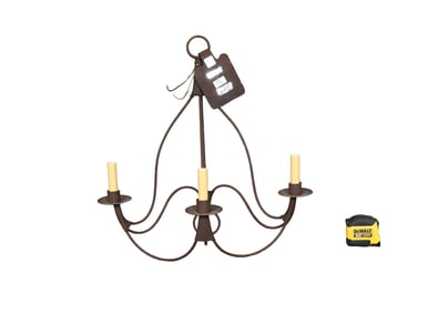 STUDIO STEEL WROUGHT IRON 3 LIGHT SCONCE