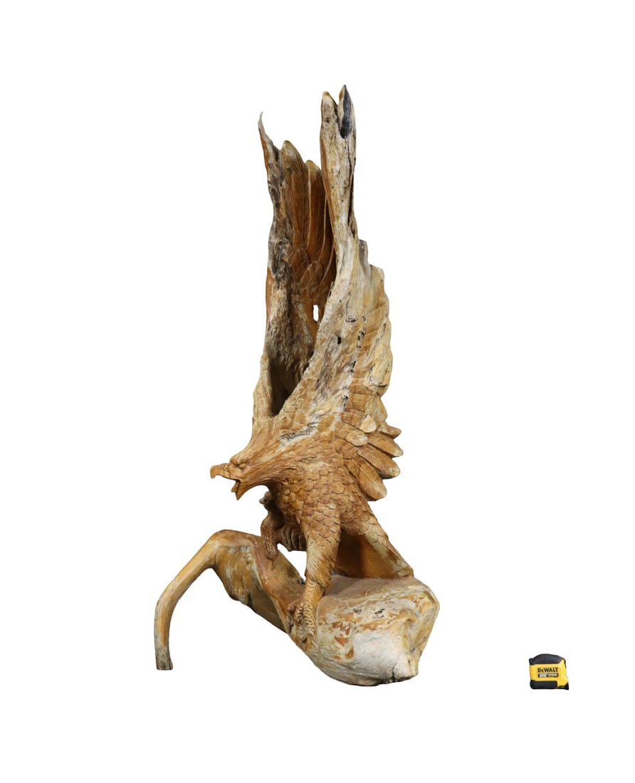 PETRIFIED WOOD CARVED EAGLE (1 of 14)