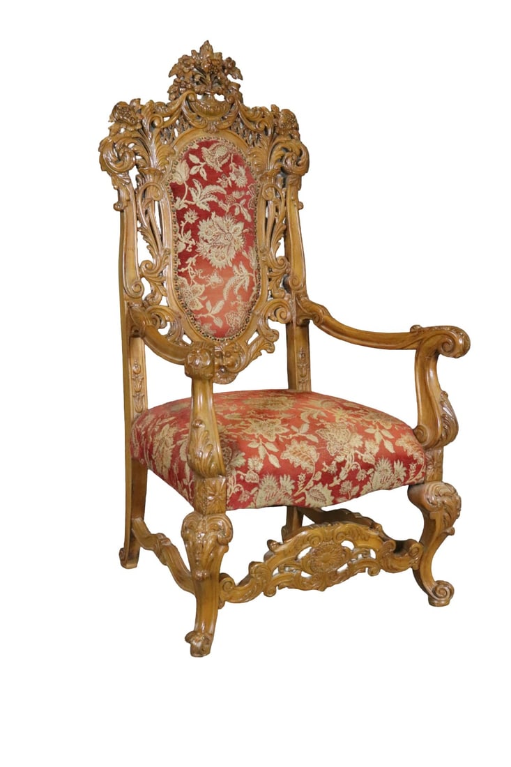 CARVED THRONE CHAIR (1 of 11)