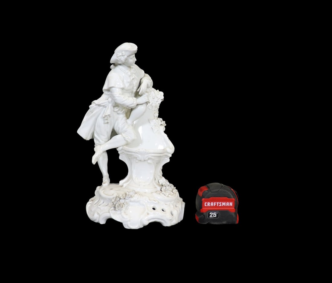 PORCELAIN FIGURAL MAN IN FOUNTAIN (1 of 9)