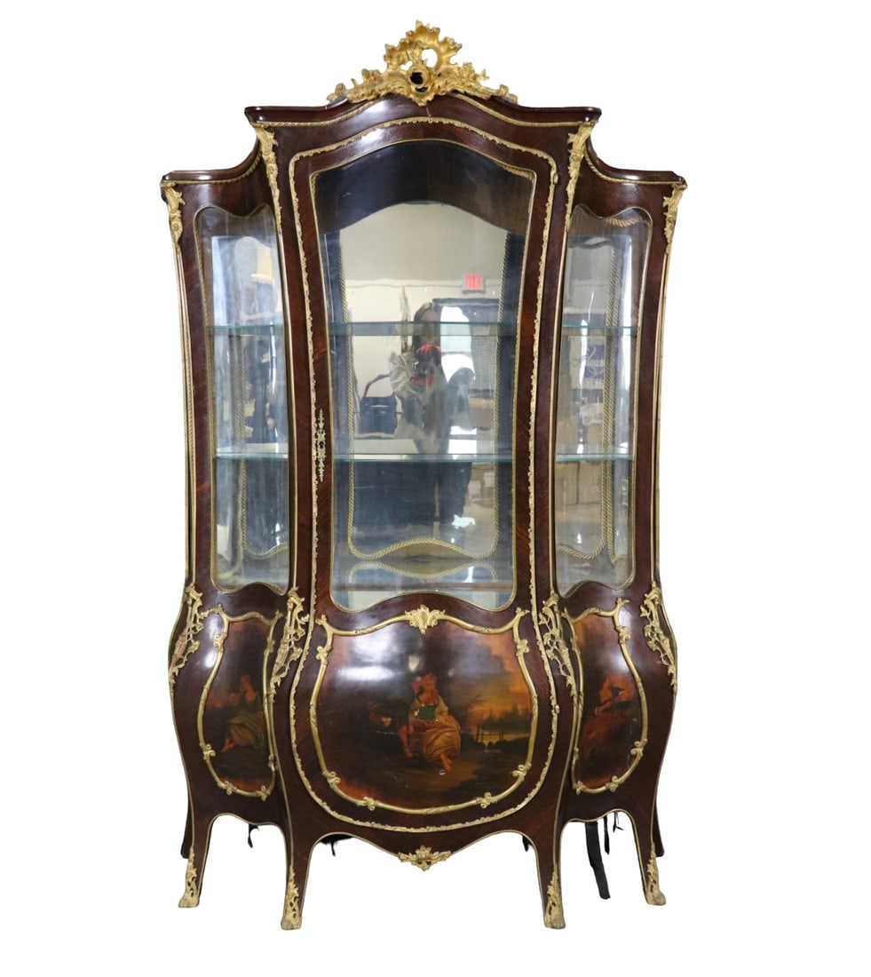 PALACE SIZE BRONZE MOUNTED FRENCH VITRINE MANNER OF LINKE (1 of 15)