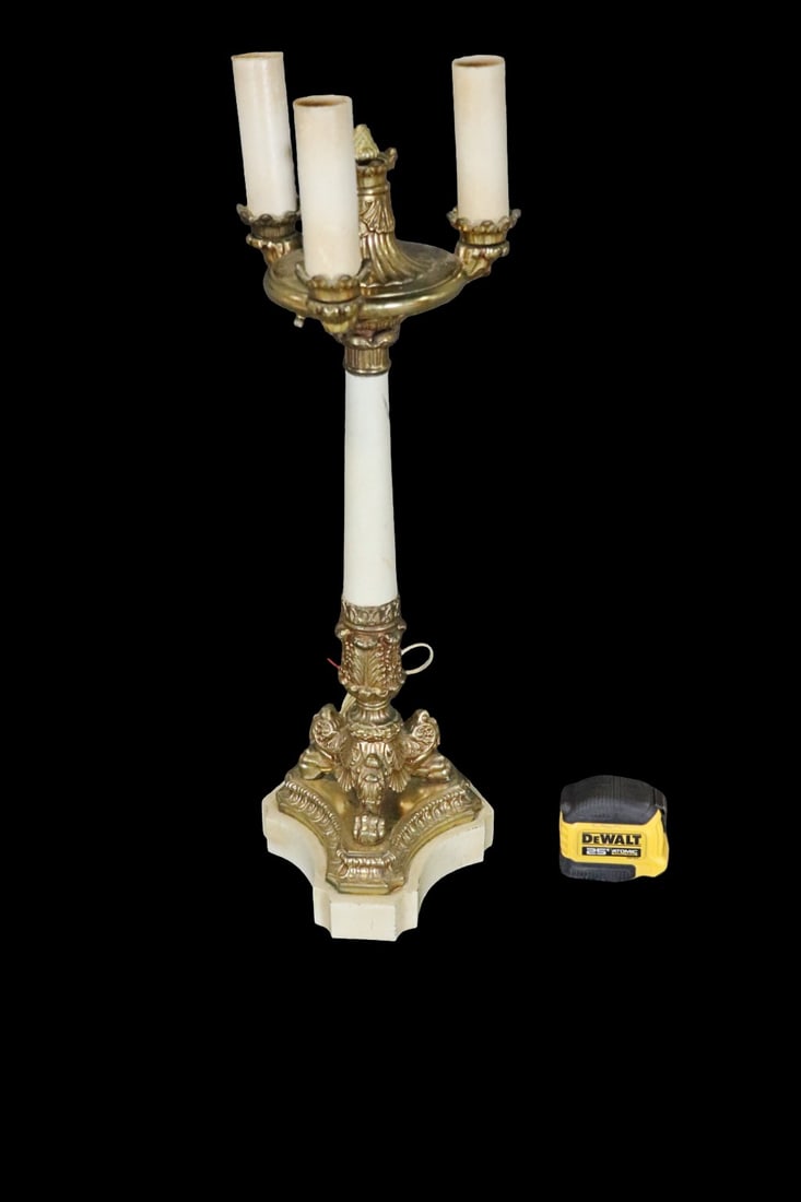 MIXED METAL 3 ARM LAMP (1 of 6)