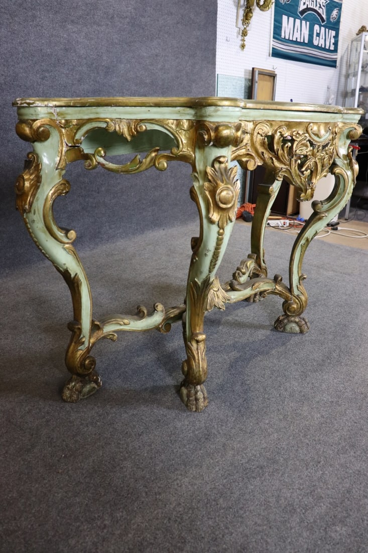 ROCOCO STYLE GOLD LEAF CONSOLE - 5