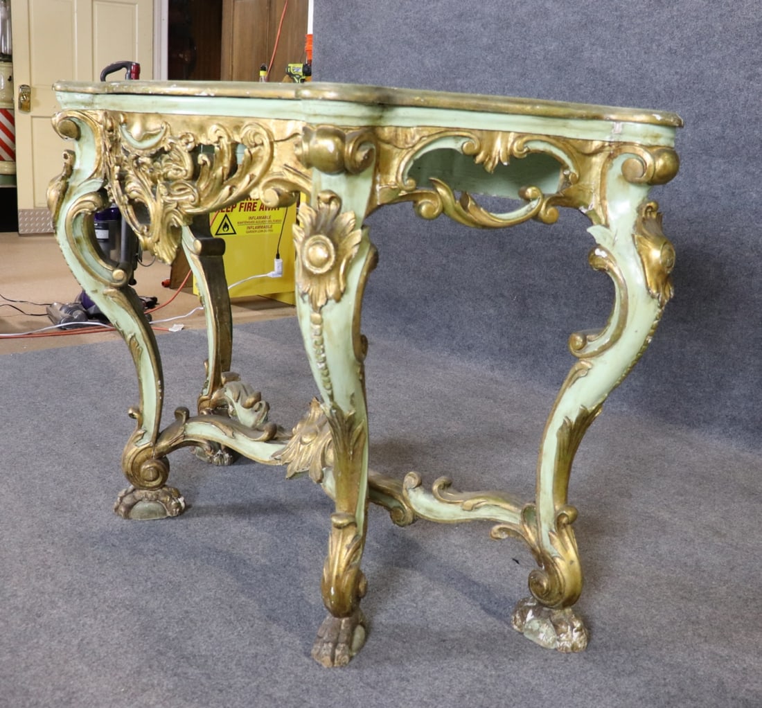 ROCOCO STYLE GOLD LEAF CONSOLE - 8
