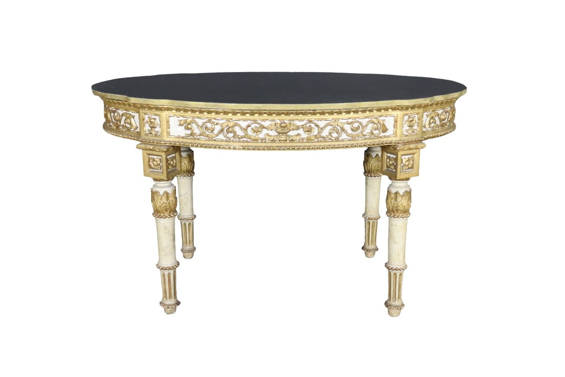 19TH C ITALIAN PARTIAL GILT CENTER TABLE (1 of 13)
