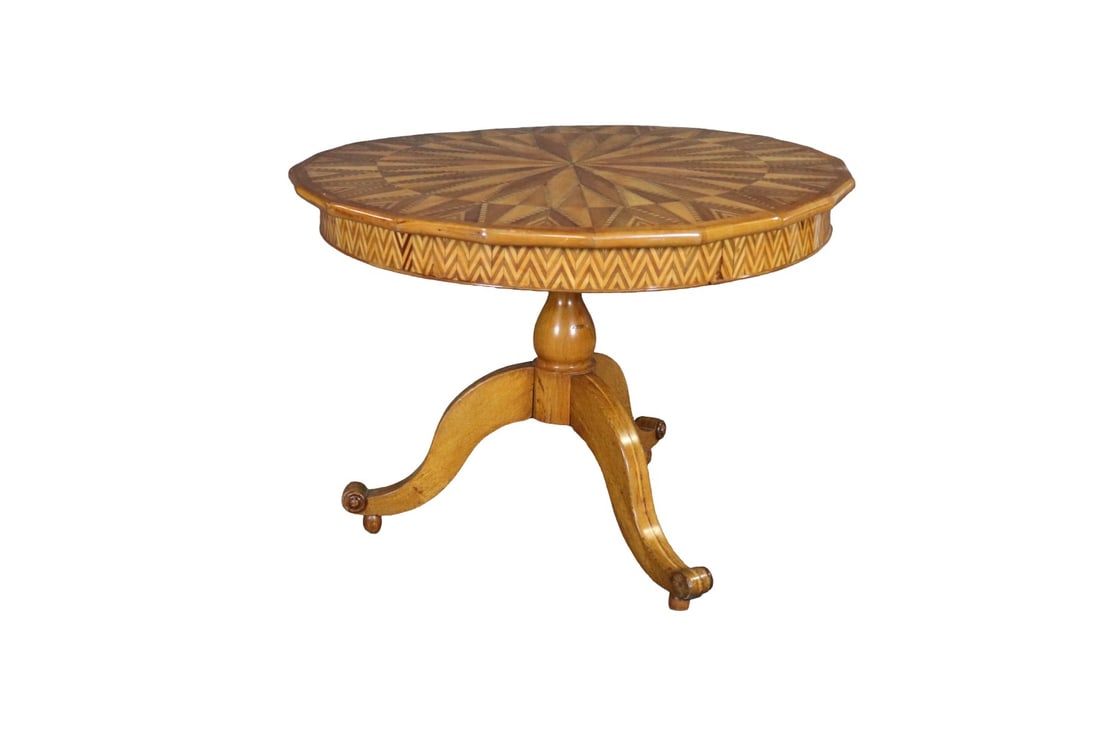 DUTCH MARQUETRY ROUND CENTER TABLE (1 of 9)