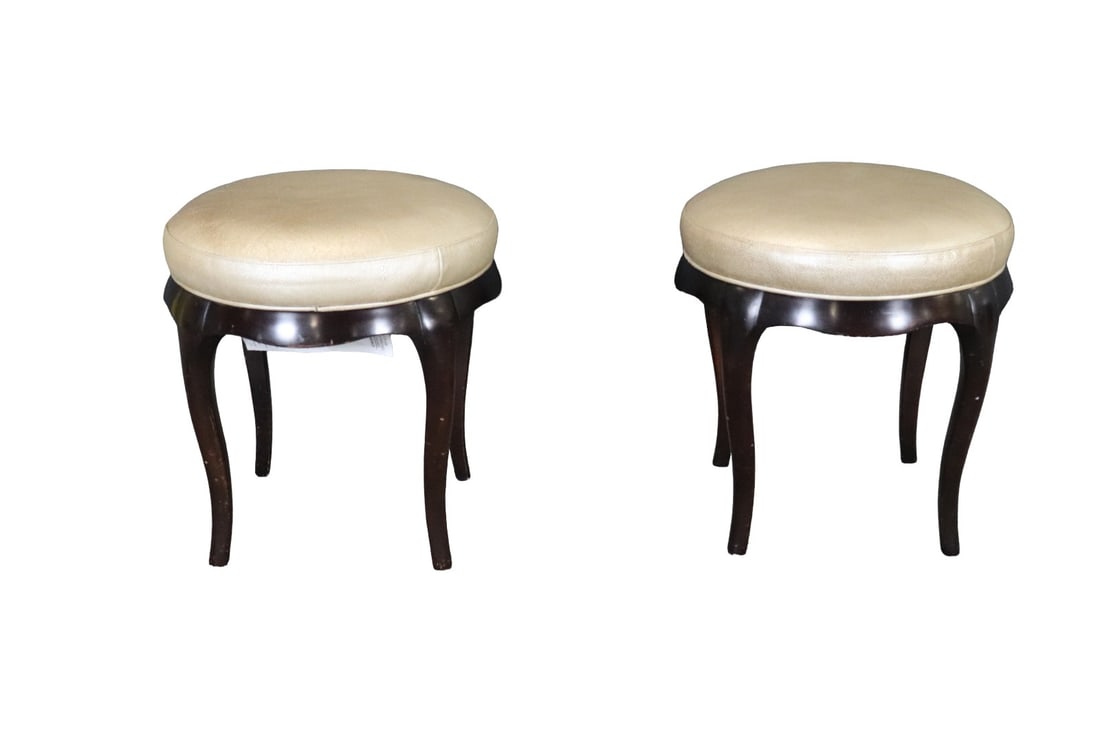 PAIR BAKER FOR BARBARA BARRY COLLECTION FOOT STOOLS (1 of 10)