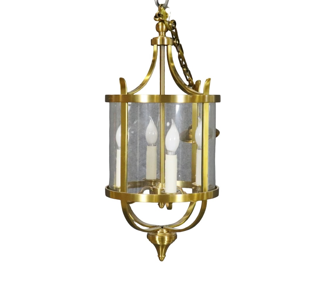 FRENCH GILDED BRASS 4 LIGHT HALL LANTERN (1 of 11)