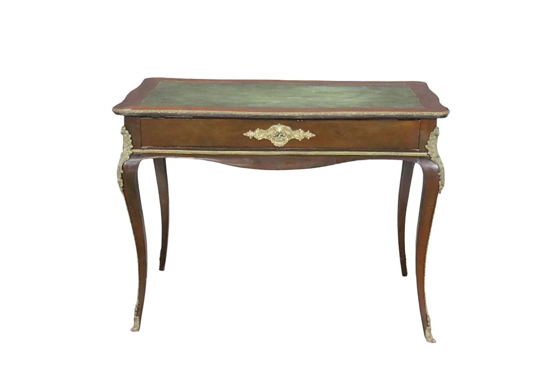 LOUIS XV STYLE LEATHER TOP ONE DRAWER LADY'S DESK (1 of 13)