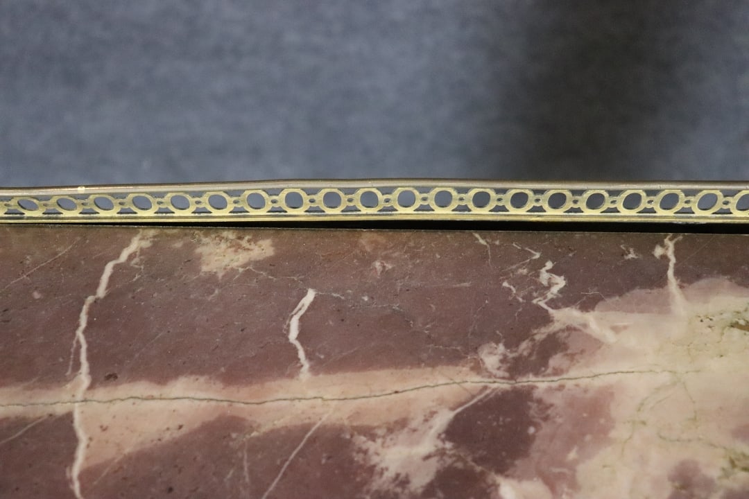 LOUIS XVI STYLE MARBLE TOP SATINWOOD BRONZE MOUNTED ROLL TOP DESK ATTRIBUTED TO LINKE - 12