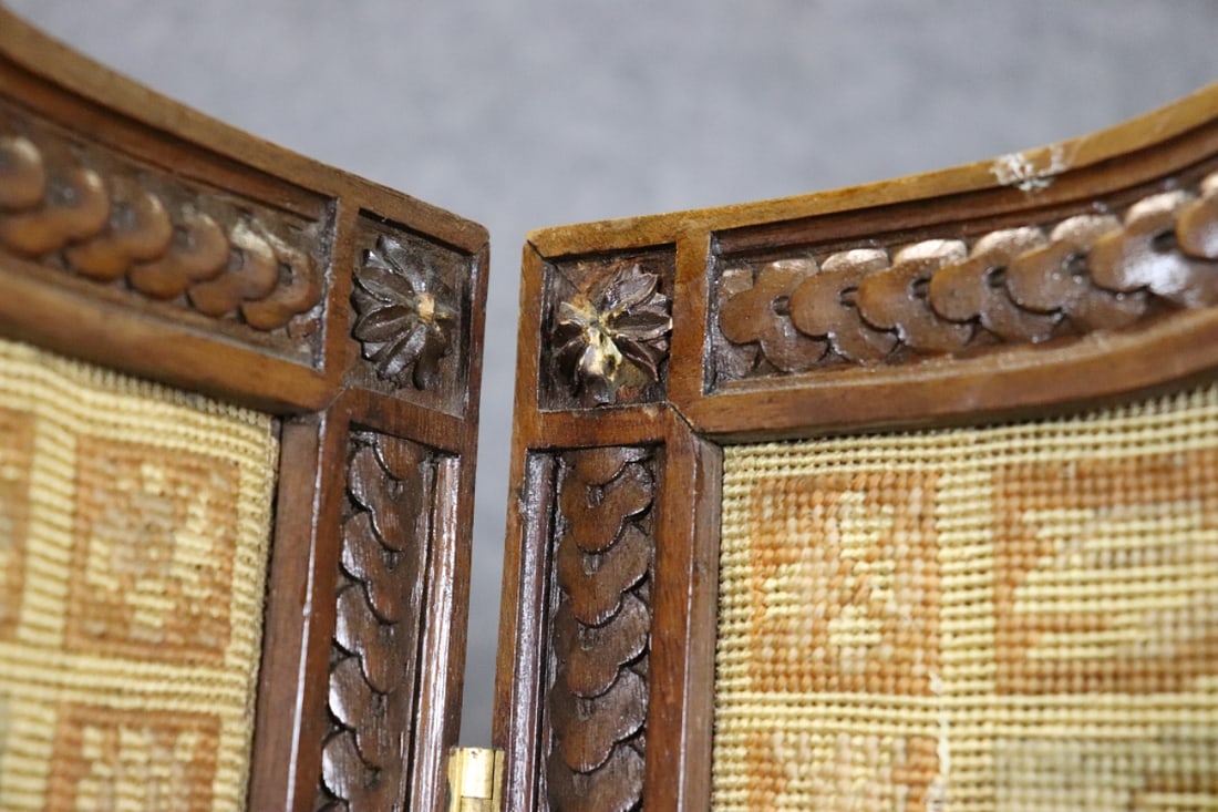 4 PANEL NEEDLEPOINT SCREEN DIVIDER - 10