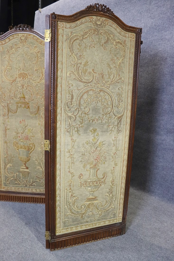 4 PANEL NEEDLEPOINT SCREEN DIVIDER - 5