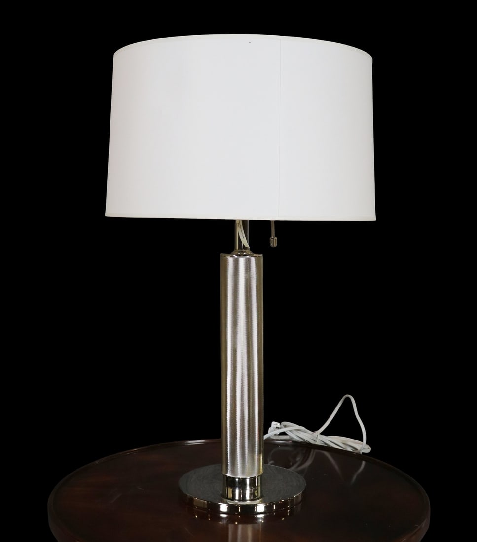 SIGNED RALPH LAUREN BARRETT MEDIUM KNURLED TABLE LAMP (1 of 7)