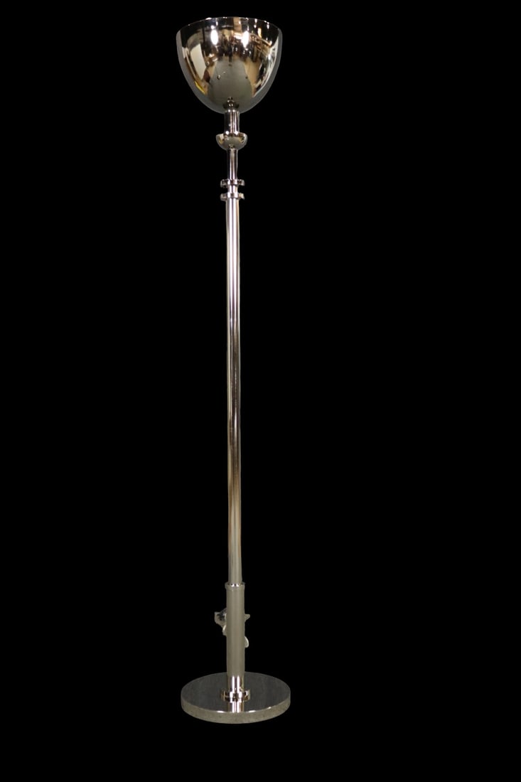 SIGNED RALPH LAUREN POLISHED NICKEL FLOOR LAMP (1 of 5)