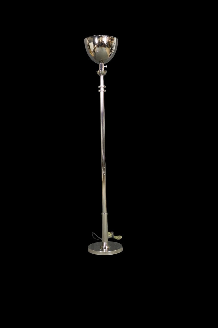 SIGNED RALPH LAUREN POLISHED NICKEL FLOOR LAMP (1 of 6)