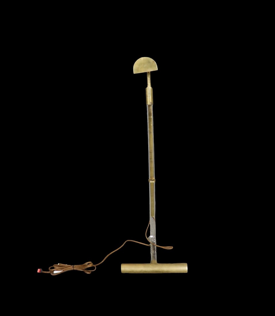 SIGNED RALPH LAUREN BRASS & ACRYLIC ADJUSTABLE FLOOR LAMP (1 of 7)