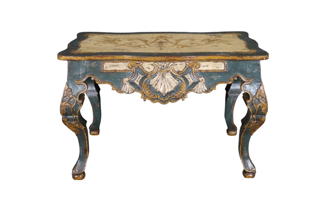CONTINENTAL STYLE PAINT DECORATED CENTER TABLE (1 of 11)